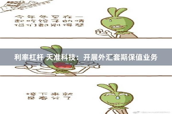 利率杠杆 天准科技：开展外汇套期保值业务